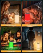 Hensam Night Lights, Rechargeable Lamps with 2200mAh Battery, Portable Touch Light Dimmable Led Table Lamp for Bedroom, Kids, Adults, Baby, 2 Pack - Image 6