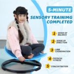 Sensory Spinning Chair, Autism Kids Sensory Swivel Toys, Sit and Spin Wobble Chair for Suitable for Boys and Girls with Autism and Adhd,Toddler Sensory Equipment (Penguin-Blue） - Image 5
