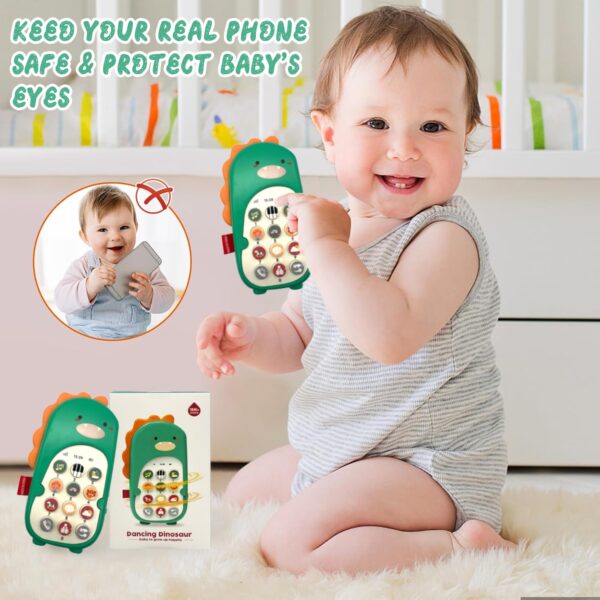 Baby Phone Toy,Baby Cell Phone Toy,Dinosaur Phone Toy,Pretend Phones Toys For Toddlers,Baby Cell Phone Toy With Early Education & Music,Musical Toy For Toddlers Kids,Baby Toy 1 Year Old - Image 8