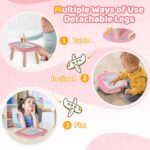Kikidex Magnetic Drawing Board, Toddler Girl Toys for 1-2 Year Old, Doodle Board Pad Learning and Educational Toys for 1 2 3 Year Old Baby Kids Birthday Gift (Pink) - Image 5