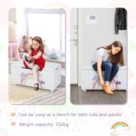 GYMAX Kids Toy Box, Children Storage Chest with Detachable Lid, Upholstered Toddler Storage Bench for Boys Girls (White) - Image 7
