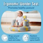 SplashEZ Inflatable Baby Seat - Sit-Up Chair for Baby 3 Months to 3 Years, Inflatable Sit Me Up Chair for Infant Sitting Support, Blow-Up Baby Seat with Air Pump for Home, Floor, and Travel, Giraffes - Image 3