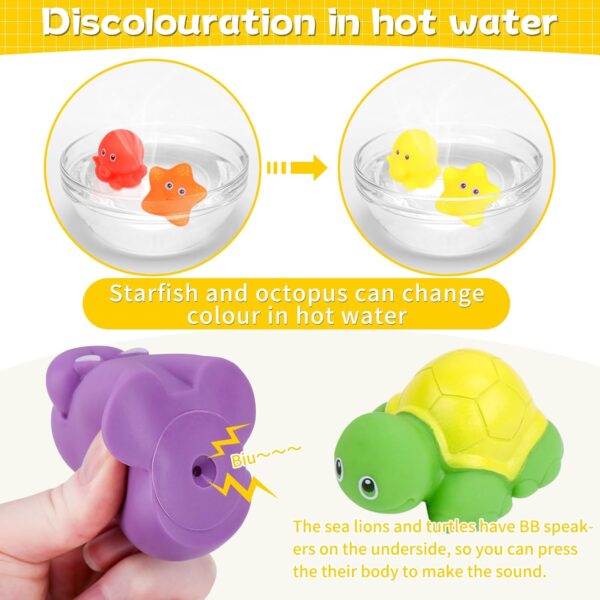 Hysagtek 11PCS Baby Bath Toys, Baby Bath Tub Toys Swimming Pool Toys Paddling Pool Toys Toddler Toys Wind-up Toys for Kids - Image 4