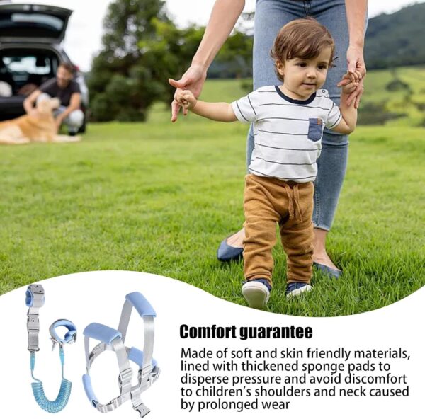 Toddler Safety Harnesses & Leashes - Glow-in-The-Dark Safety Harnesses Wrist Link - Baby Anti Lost Harness Belt Strap, Kids Walking Wristband Assistant, Baby Walking Holder - Image 3