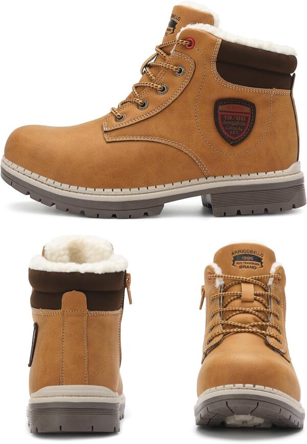 ARRIGO BELLO Winter Boots for Boys Lined Zipper Kids Snow Lace-up Girls Warm Winter Boot Sizes 12.5-5 - Image 3