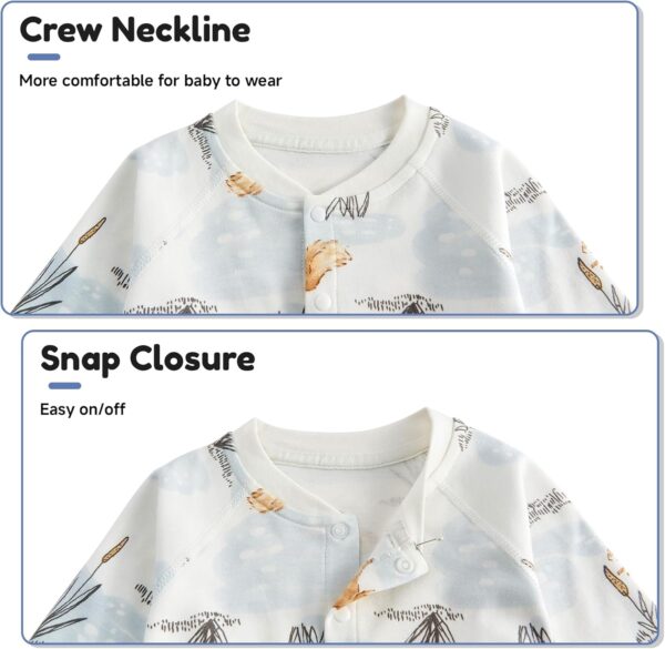 JiAmy Baby Outifts, Girls Pajamas Boys Sleepwears 2pcs Long Sleeves Pjs Tops & Pants Sets, Boys Nightwear Clothes for Toddler 3-18 Months - Image 4