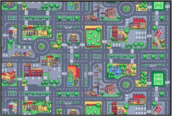 Nybhyjka Road Play Map City Car Vehicle Traffic Educational Learning & Fun Game Area Non Slip Boy & Girl Kids Rug Carpet Traffic Map Crawling Play Carpet Kids Baby Children Educational Road Traffic - Image 9