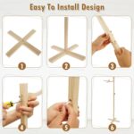 Baby Mobile Arm, Upgraded Wooden Crib Mobile Holder Without Mosquito Net, DIY DIY Cot Mobiles for Babies Mobile Stand Easy Installation for Hanging Bed Bell(Without Mosquito net) - Image 2