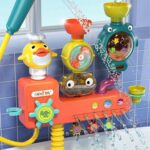 Bath Toys for Kids, Plumbing System Bathtub Water Toy, 11.02x2.95x12.4 inches, Educational Toy with Pipes & Valves, Interactive Sensory Shower Game for Boys, Girls Over 3 Years Old - Image 6
