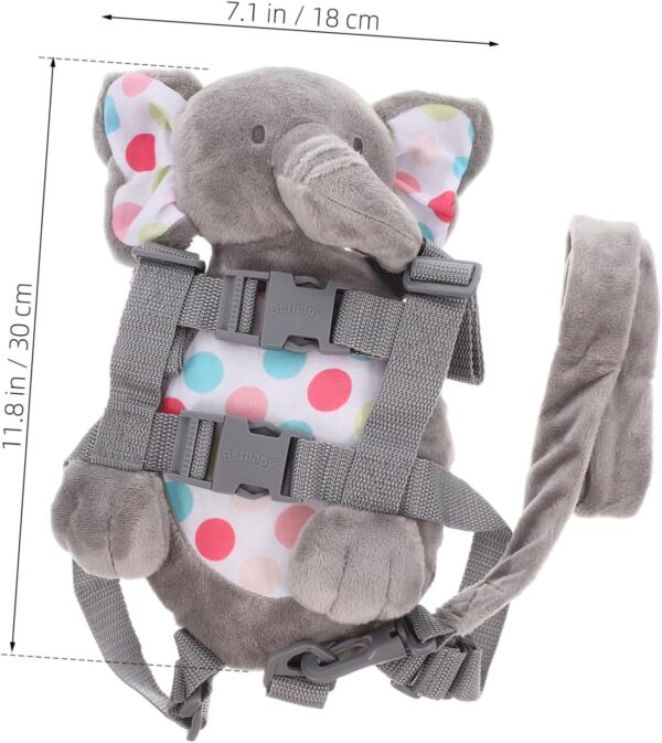 Vaguelly Safety Backpack for Kids Elephant Design with Anti-Lost Leash for Toddlers - Image 2