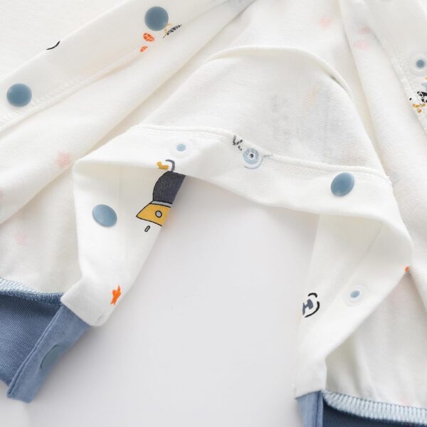 Baby Rompers Boys Girls Cotton Overalls Long Sleeve Jumpsuit Pyjama, 0-12 Months - Image 5