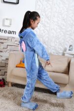Auspicious beginning Stitch Kids Pajamas Animal Cosplay Costume Onesie Sleepsuit Homewear Kigurumi Pajamas - Image 2