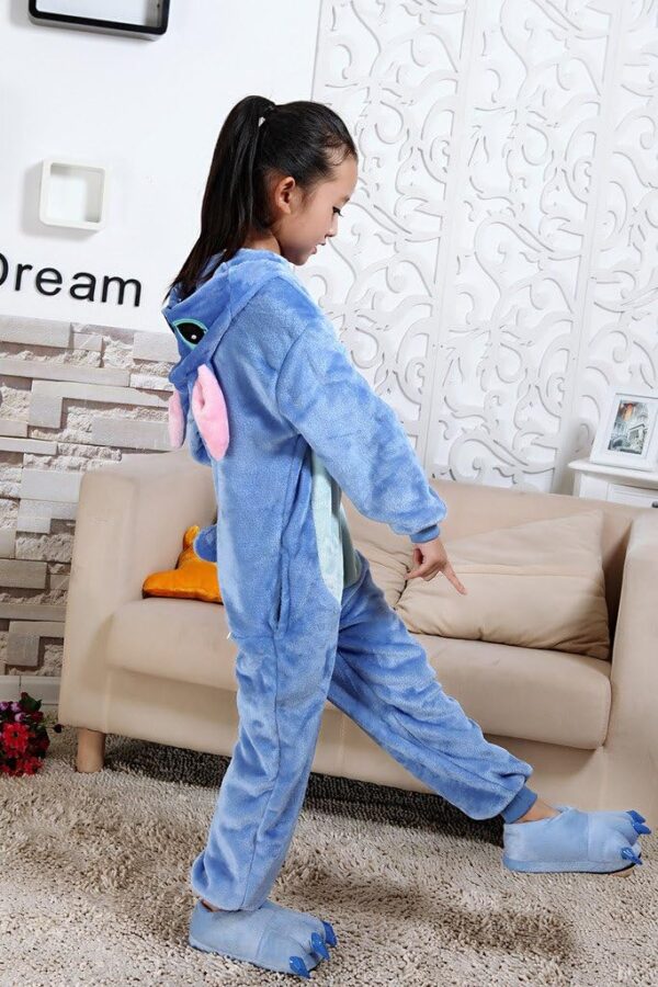 Auspicious beginning Stitch Kids Pajamas Animal Cosplay Costume Onesie Sleepsuit Homewear Kigurumi Pajamas - Image 2