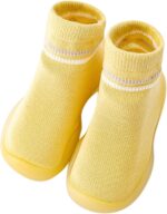 Generic Toddler Kids Toddler Newborn Baby Boys Girls Shoes First Non-Slip Shoes Socks Shoes Prewalker Trainers Baby Sandals 19, yellow, 0-6 Months