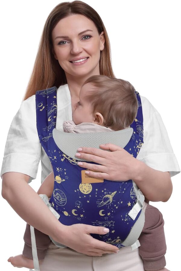 YooxArmor Baby Carrier Newborn to Toddler, Ergonomic Adjustable Toddler Carrier for 7-33 Lbs, Cozy Lightweight Infant Carrier with Neck Support, Baby Holder Carrier with Lumbar Support for Mom Dad - Image 7