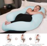 PinkFoggie Cooling Pregnancy Pillow,U Shaped Full Body Pillows for Sleeping Support, 57 Inch Maternity Pillow for Pregnant Women with Cooling Silky Cover,Buttery Soft,Super Breathable for Hot Sleeper - Image 3