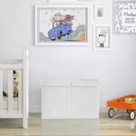 GRANNY SAYS Extra Large Storage Box, Pack of 1 Toy Storage Box, Foldable Storage Box with Lid, Toy Baskets for Kids, Toy Chest White Storage Box for Organising Baby Child's Living Room Toys and Stuff - Image 8