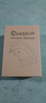 COOSEYA Baby Bath Tub Foldable, Baby Bathtub Collapsible Essentials for Newborn with Soft Cushion (0-18Months), Baby Shower for Infant to Toddler Gift Portable Space-Saving Travel, Navy Blue - Image 8