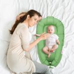 Baby Lounger for Newborn, Infant Lounger for 0-24 Months, Co Sleeper for Girls Boys, 100% Cotton Soft Adjustable Baby Floor Seat for Travel, Portable Baby Nest Lounger(Light Green) - Image 6