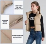SOLOCOTE Girls Puffy Vest Coat Water-Resistant Warm Winter Sleeveless Kids Jacket for 6-14 Years - Image 6
