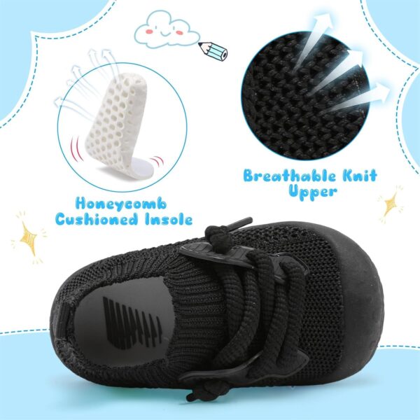 JIASUQI Baby Shoes Soft Baby First Walking Shoes Wide Barefoot Baby Boys Girls Shoes Soft Sole Infant Sneakers Toddler Lightweight Sock Shoes - Image 2