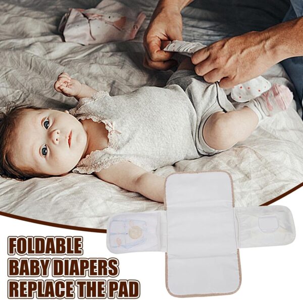 Lueear Portable Diaper Changing Pad | Waterproof Washable Diaper Changing Pad Portable Foldable,Classic Stripes Lightweight Baby Changing Pad for Dads Moms - Image 3