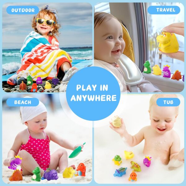 Color Changing No Hole Bath Toys for Kids Toddlers, Color Change Sea Creatures Ocean Animal Toys with Drying Bag Baby Bath Toys Water Toys Floating Fish Toys Easter Gift - Image 5