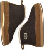 KuaiLu Mens Felt Winter Warm Boot Slippers Cosy Memory Foam Fleece Lined Bootie Slippers with Comfy Arch Support House Shoes Non-Slip Indoor Outdoor Hard Sole - Image 4