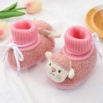 IQYU Soft lower baby shoes, baby boots, 0-18 months, first walking shoes, bowknot, children's socks, shoes, floor socks, baby socks, baby winter boots, boys, winter, baby shoes, girls, pink, 3 Months - Image 6