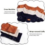 JiAmy Unisex Baby Boy Girl Footies Rompers Cotton Long Sleeve 3 Pack Infant Jumpsuits 0-12 Months Babies' Outfits - Image 3