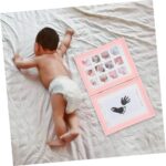 Vaguelly Newborn Milestone Photo Frame Handprint and Footprint Keepsake Picture Holder Double Fold Growth Display for Days Full Moon and First Year Memories - Image 7