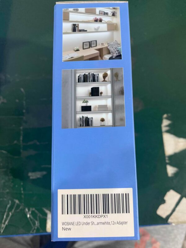 WOBANE LED Shelf Lights,Flexible LED Strip Lights with Switch,Display Lights for Cabinet,Showcase,Bookshelf,Pantry,Shelves,Cupboards,4 * 50cm 12v Strip Bars Set,120 LEDs,1200lm,6000K White - Image 10