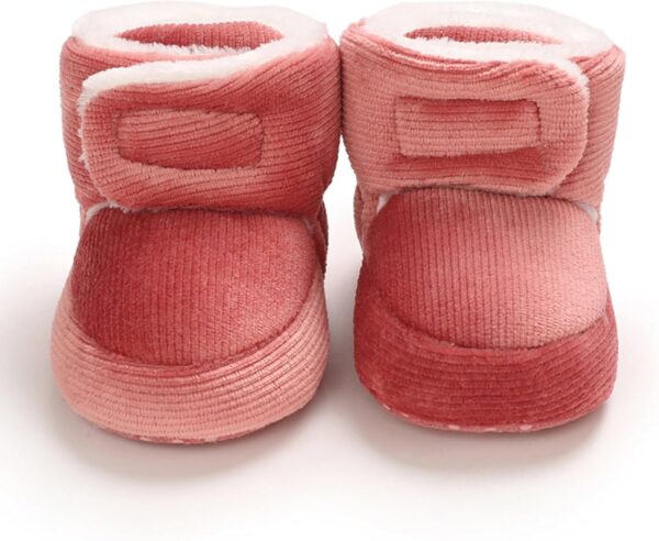 Fuzzy Lined Soft Boots For Infant Baby Girls Boys Cotton Warm Flat Shoes Booties Winter Outdoor Lightweight Cozy Shoes Toddler Brown Boots Boys Size Snow Boots Size C - Image 7