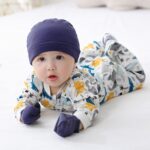 MAMIMAKA Newborn Baby Boys Girls one-Piece Sleepsuit 4 Pack 2-way Zip Footed Pajamas for Play and Sleep - Image 4