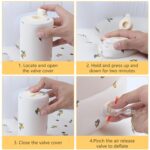 Inflatable Baby Seat for Babies 3 Months & Up, Baby Floor Seats for Sitting Up, Baby Seats for Infants, Blow Up Baby Chair with Built in Air Pump - Olive Flower - Image 4