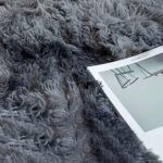 Tinyboy-hbq Area Rugs Large Living Room Rug Soft Bedroom Carpet Anti Slip Fluffy Rugs Shaggy Indoor Nursery Kids Rug Mat Soft Floor Mat Furry Plush Rug for Home Decor (Black gray, 160 * 200cm) - Image 2