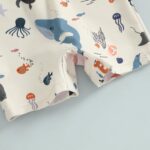 XIXIMAON Toddler Boy One Piece Swimsuit Marine Animal Print Half Zipper Long Sleeve Bathing Suit Kids Rash Guard Newborn Baby Boy Swimwear with Hat - Image 5