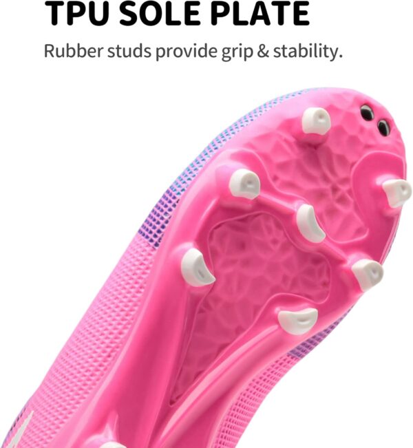 DREAM PAIRS Boys Girls Soccer Cleats Youth Firm Groud Athletic Outdoor Trainning Football Shoes for Little/Big Kid - Image 3