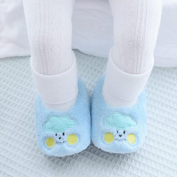 Knitted Baby Booties 0 3 Months for Baby Kids Socks Shoes Toddler Shoes Cotton Shoes Plus Velvet Thick Warm Soft Bottom Shoes Cute Do Not Fall in Front of The Newborn Shoes Boys 0 3 Monthsbaby Unisex - Image 4