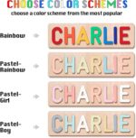 Personalised Name Puzzle-Wooden Puzzles for 1 Year Old-Baby Girl Toys with Animal Elements and Stand-1st Birthday Gifts (For Girls) - Image 4