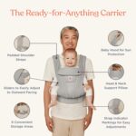 Ergobaby Omni Deluxe All-in-One Baby Carrier for Newborns from Birth up to 20kg, Ergonomic 4-Position mesh Baby Carrier Back Carrier Baby Carrier Travel System, Pearl Grey - Image 7