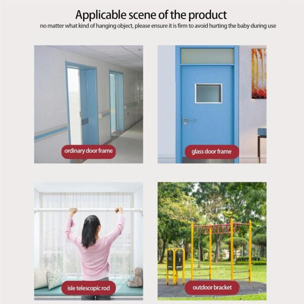 Gusengo Doorway Jumper, Adjustable Newborn Jump Chair Bounce Swing, Door Swing 2 in 1 With Adjustable Strap Early Education Puzzle Learning Walking Fitness Chair - Image 4