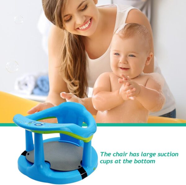 Baby Bath Seat for 6 Months Plus, Portable Non-Slip Baby Bath Chair, Bath Seat with Suction Cups, Baby Bath Support Seat, Heat Resistant Bath Support Seat Non-Slip Anti-Rollover Skin Friendly - Image 3