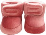 Fuzzy Lined Soft Boots For Infant Baby Girls Boys Cotton Warm Flat Shoes Booties Winter Outdoor Lightweight Cozy Shoes Toddler Brown Boots Boys Size Snow Boots Size C