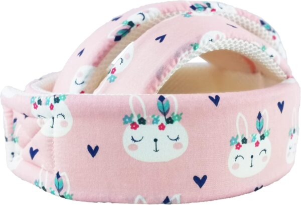 Xeano Baby Helmet, Infant Protective Hat Toddler Protector Cap Walking Harness Cotton Adjustable Soft Baby Safety Helmet for Crawling and Walking (Pink Rabbit) - Image 6