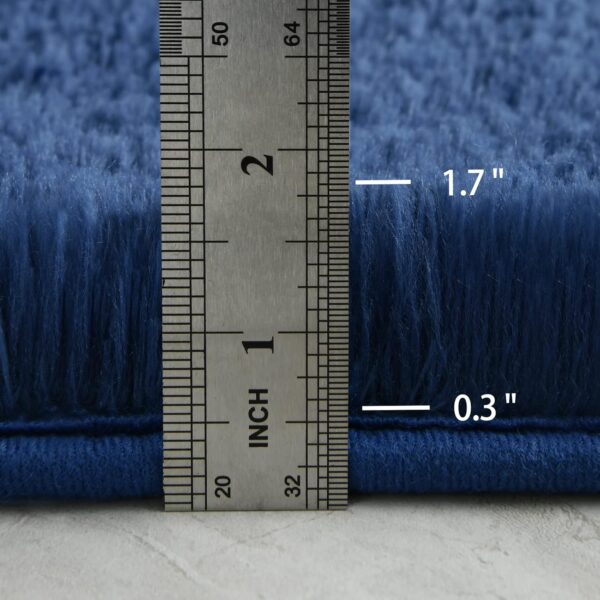 Hutha 8x10 Large Area Rugs for Living Room, Super Soft Fluffy Modern Bedroom Rug, Navy Blue Indoor Shag Fuzzy Carpets for Girls Kids Nursery Room Home Decor - Image 2