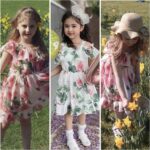 PythJooh Baby Girl Summer Off-Shoulder Flower Dress Toddler Girl Chiffon Floral Princess Dresses for 6Months to 5Years - Image 2