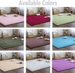 GGoty Large Area Rug Coral Velvet Baby Play Mat,Thick Children Study Kitchen Nursery Carpet Crawling Mat for Baby Non-slip Yoga Mat (180 * 200 * 2cm,Blue) - Image 8