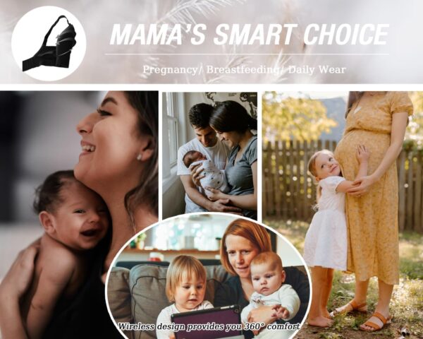 Derssity Women's Wireless Nursing Bra Comfy Sleeping Bra Soft Maternity Bra for Breastfeeding - Image 7