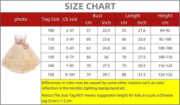 Girls Ball Gown Dresses, Girls Special Occasion Dress Champagne Puffy Tulle Dress High Low with Long Train and Bow on Back - Image 7